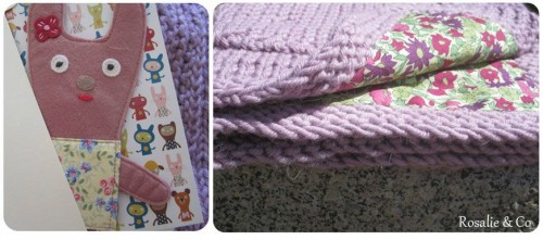 rosalie & co, couverture, blanket, tricot, bébé, baby, gift, cadeau, naissance, doudou, 