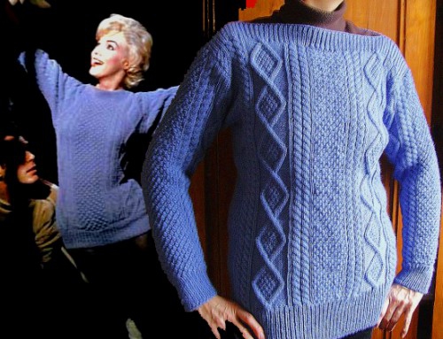 marilyn, pull, sweater, my heart belongs to daddy, iconic, irlandais, pattern, explications, 