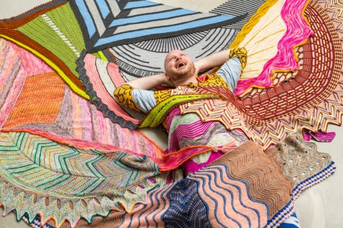 stephen west,tricot,chale,couleurs,tuto,ravelry,youtube,magnifique,maille glissee