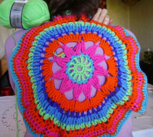crochet, printemps, multicolor, drops, gratuit, en rond,