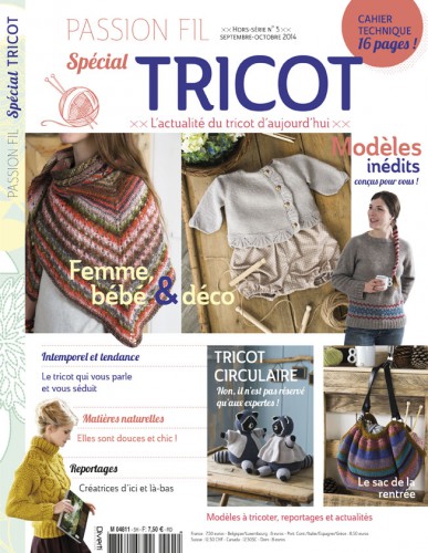 passion, fil , tricot, special, septembre, snood, kokeshi,