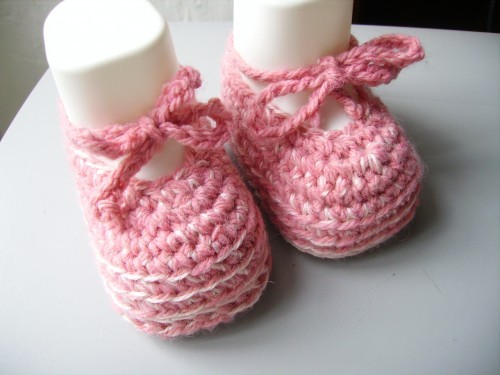 tuto, chausson, crochet, gratuit, free, pattern, baby , booties, 
