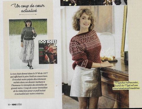 100 idees, magazine, magasine, pull, pull iconique, nostalgie, pull jacquard, tricot, yarnaddict, diy, upcycling,