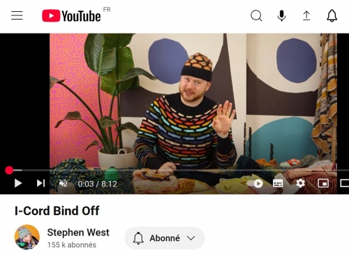 stephen west,tricot,chale,couleurs,tuto,ravelry,youtube,magnifique,maille glissee